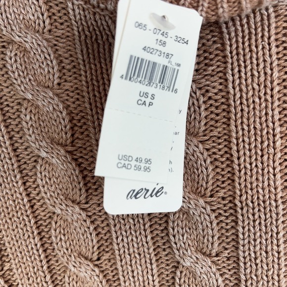 Aeri Women's NWT Cropped Cable Knot Casual Cozy Everyday Sweater Size Small - Picture 4 of 7